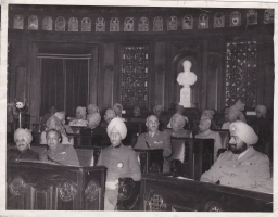 H.H.Maharaja Patiala with other Rajas and Maharajas, Raja Anand Chand sitting in third row