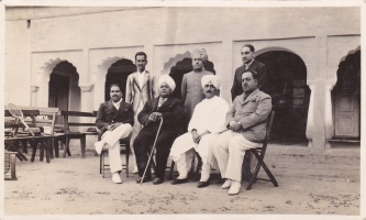 H.H. Sir Anand Chand 1st Standing with Maharajas of Himachal Pradesh (Bilaspur)