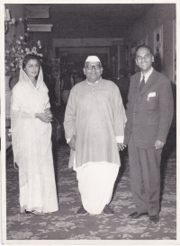 Maharani Gaytri Devi, Speaker Lok Sabha and H.H.Raja Sir Anand Chand (Bilaspur)