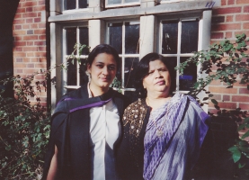 Rajkumari Dr. Sunanda Chand after MBBS,MRCGP ceremony with Rajmata Lady Sudarshana Chand