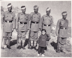 Tika Gopal Chand taking salami at Palace Bilaspur, Himachal Pradesh (Bilaspur)