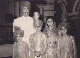 The late Raja Jaswantsinhji and family
