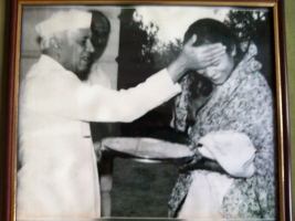 Rani Sahiba Sharda Devi of Bissau with Pandit Jawahar Lal Nehru