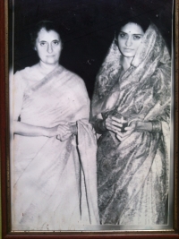 Rani Sahiba Sharda Devi of Bissau with Indira Gandhi (Bissau)