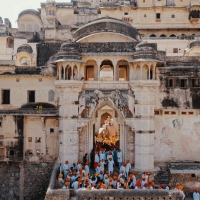 Procession during Rajtilak of HH Maharao Raja Shri Vanshvardhan Singh at Garh Palace, Bundi