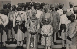 H.H. Maharao Raja Shri Bahadur Singh Ji Saheb with H.H. Maharaja Lokendra Singh Ji Saheb of Ratlam State