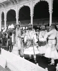 H.H. Maharao Raja Shri Raghubir Singh Ji Bahadur of Bundi with H.H. Maharaja Sawai Shri Jai Singh Ji Bahadur of Alwar