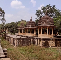 Keshar Bagh Bundi, containes 66 cenotaph's and platforms of Hada Chauhan rulers and queens of the princely state of Bundi