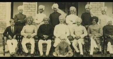 Scindia School Boys Bording Gwalior, Standing 2nd is Rao Uday Singh Ji (Chadawad)