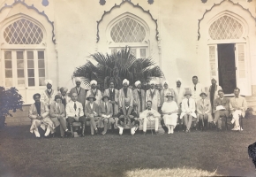 The Raja of Chamba with his suite