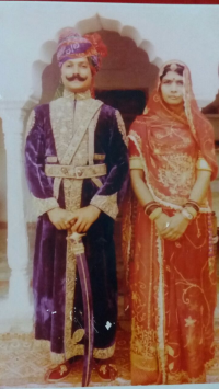 Thakur Saheb Shaitan Singh Ji Khangarot and Thukrani Sa Anuradha Kanwar