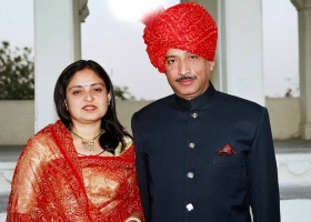 Kumar Shree Falgunsinhji Jhala and Rani Hemangini Devi (Chuda)