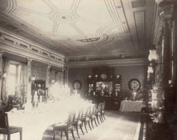 Dining room in the Victor Palace, Cooch Behar popularly known as Cooch Behar Rajbari (Cooch Behar)