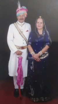 Raj Shri Ummed Singh Sahib with Rani Shrimati Govind Kanwar Sahiba of Dalniya