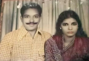 Thakur Saheb Shivraj Singh ji Dangarthal with his wife Thakurani Saheba Dashrath Kumari ji of Khimada Ranawatan( Sanderao)