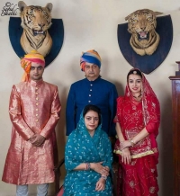 Royal Family of Danta, Maharana Mahipendra Sinhji and Maharani Saheba Chandra Kumari with Yuvraj Saheb Ridhiraj Sinhji and Yuvranisa Saheba Divyajyoti Sinh