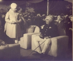 Maj.-Gen. HH Maharajadhiraj Maharaja Sri Sir GANGA SINGHJI Maharaja of Bikaner With Col. Honourable Maharajadhiraja Sir KAMESHWAR SINGH Bahadur Maharaja of Darbhanga during his visit in 1939.