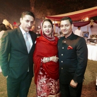 Kunwar Tejinder Singh (L) with Rani Vinita Singh of Patiala and Kunwar Lokinder Singh (R) (Darkoti)