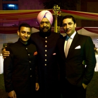 Raja Randhir Singh Ji of Patiala (M), Kunwar Lokinder Singh (L) and Kunwar Tejinder Singh (R)