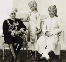 HH Maharaj Govind Singh Judev with his sons (Datia)