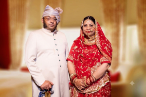 Raja Saheb Harshvardhan Singh and Rani Saheba Kshreeja Kumari Arki Baghal