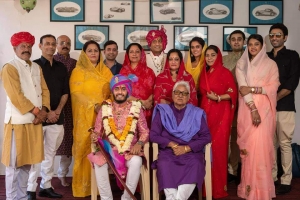 Raja Omkar Inder Singh and family at his coronation ceremony (Daulatpur)