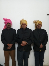 Raja Brijendra Pratap Sahi with Kunwar Uday Pratap and Yuvraj Bhuvneshwer Prasad (Deara)