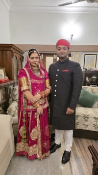 Kawar Mayurdhwaj Singh with Kawrani Kritika Kumari Rathore
