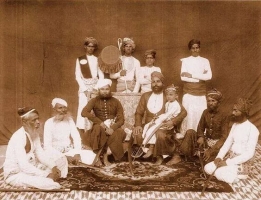 From left Rao Mod Singh of Deolia, sitting on right Rao Hari Singh and Rao Suraj Bhan Singh sitting in the lap of Hari Singh Ji (Deolia Kalan)