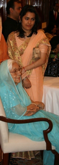 Maharani Menaka Prabha of Dewas Junior with her grand daughter Rani Ujjwala Prabha of Ramgarh (Dewas Junior)