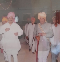 H.H Maharaja Gaj Singh Ji Bahadur of Marwar and Thakur Sahab Pradeep Singh Ji Dhamli (Dhamli)