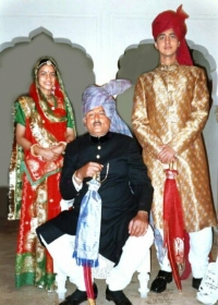 Thakur ASHOK KUMAR SINGH, with his children, Baiji Lal Meghna Kumari and Kunwar Gajraj Singh