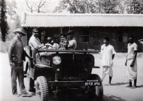 Amir-ul-Umara-i-Azam Maharaja Mahendra Ripudaman Singh of Bhadawar with Thakore Prithvirajsinhji Surendrasinhji of Sayla and Ran Vijaya Shahi of Dumaria (Dumaria)