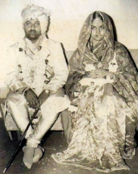 Ran Vijaya Shah, Zamindar of Dumraon and his wife, Roop Shri Devi (Dumaria)