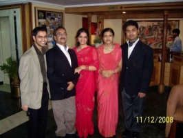The Dumaria Zamindari family: (L to R), Ripumardan Shahi, Arindam Shahi, Kritika Shahi, Praveen Kumari Devi, and Arimardan Shahi