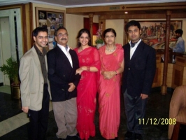 The Dumaria Zamindari family: (L to R), Ripumardan Shahi, Arindam Shahi, Kritika Shahi, Praveen Kumari Devi, and Arimardan Shahi (Dumaria)