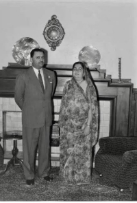 Maharaj Kumari Rama Baiji lal Saheba (H.H Maharani Rama Kuwar Ba Saheba of Wankaner) with her husband HH Maharana Raj Saheb Pratapsinhji, Maharana of Wankaner