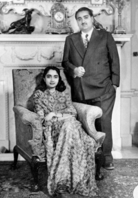 Maharaj Kumari Sushila Baiji Lal Saheba (H.H Maharani of Bikaner) with her husband H.H Maharaja Shree Karni Singh Saheb Bahadur of Bikaner