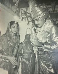 Rao Sahab Indrajeet SIingh ji of GARI Banswara on his Royal wedding with Girraj Kumari of Rampura (Garhi)