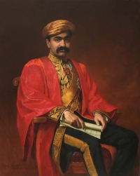H.H. Maharaja Thakore Shri Bhagvatsinhji Saheb of Gondal, by Frank Brooks. (Gondal)