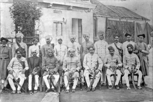 Rajeshree Parwat Singh Ji with other Thakurs at Gondishankar Kahechari (Gondishankar)