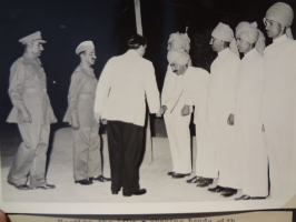 Thakur Bhairon Singhji of Hardesar with HH Maharaja Karni Singhji of Bikaner (Hardesar)