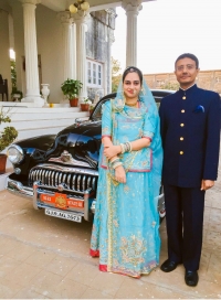 Karni Singhji Narendra Singhji & Geetanjali Devi of Idar at Dowlat Villas Palace