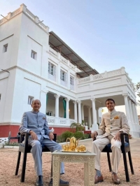 Maharaj Narendra Singhji Idar and Maharaj Kumar Karani Singhji Idar (Idar)