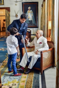 Maharaj Shri Bhagirath Singhji Saheb, Rajkumar Suryavir Singh with Bhanwar Shri Hridayaansh Singh