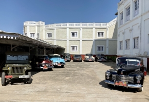 Vintage motor cars of Maharaj Narendra Singhji at Dowlat Vilas Palace