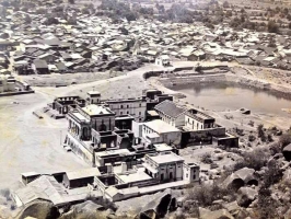 Old picture of Idar town from the Palace (Idar)