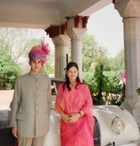 Raj Shree Maharaj Devraj Singh Saheb with Maharajkumari Baiji Lal Lalitha Kumari
