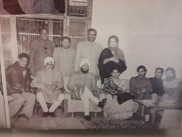Rana Nardev Singh and Padam Shri Rana Moti Singh with S. Swaran Singh, President of India Giani Zail Singh, HH of Malerkotla Sajida Begum, and others