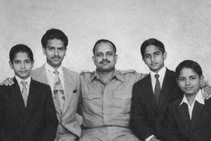 Raja Virendra Shah with sons